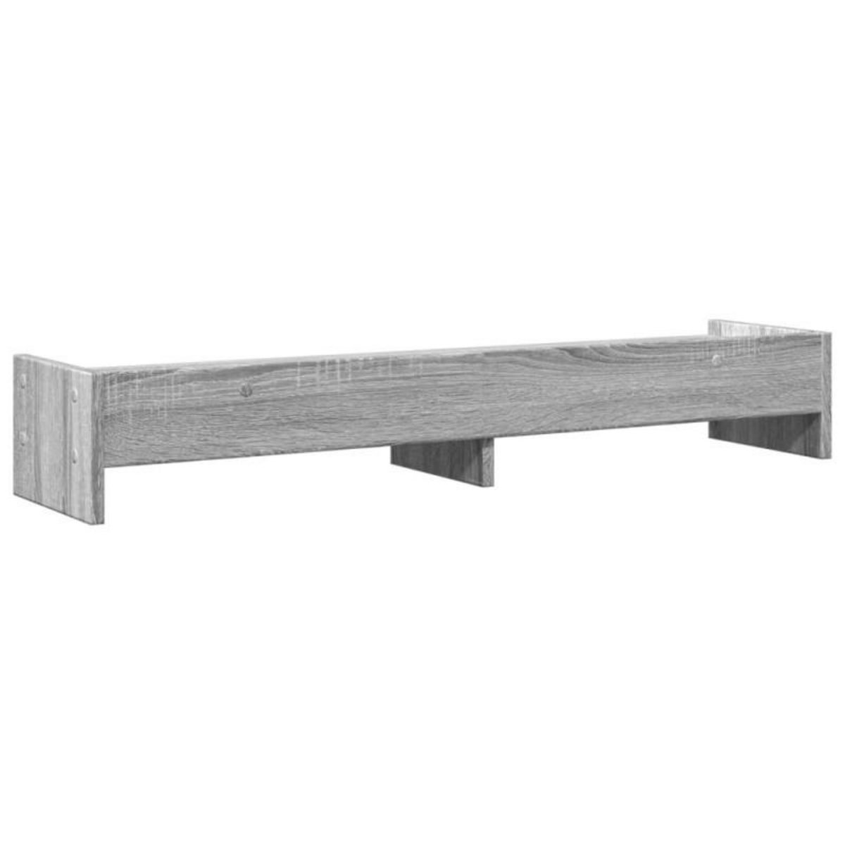 VIDAXL Support de moniteur sonoma gris 100x24x16 cm bois d ingénierie