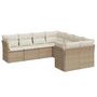 Voir la diapositive 2 : VIDAXL Salon de jardin avec coussins 8 pcs beige resine tressee