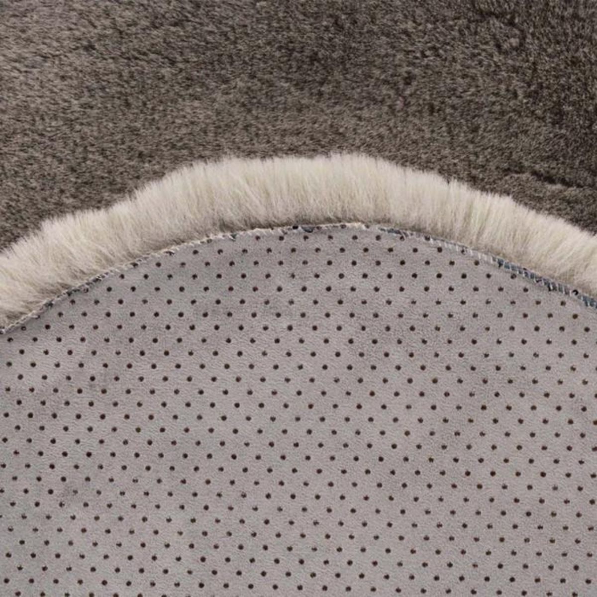 Paris Prix Tapis Uni Doux Poils Longs  Rabbit  60x90cm Taupe