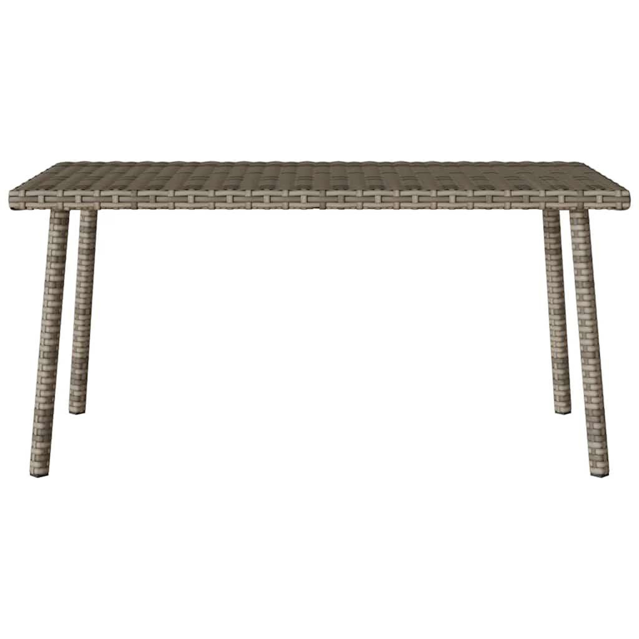 Voir la diapositive 4 : VIDAXL Table basse de jardin rectangulaire gris 80x40x37 cm rotin