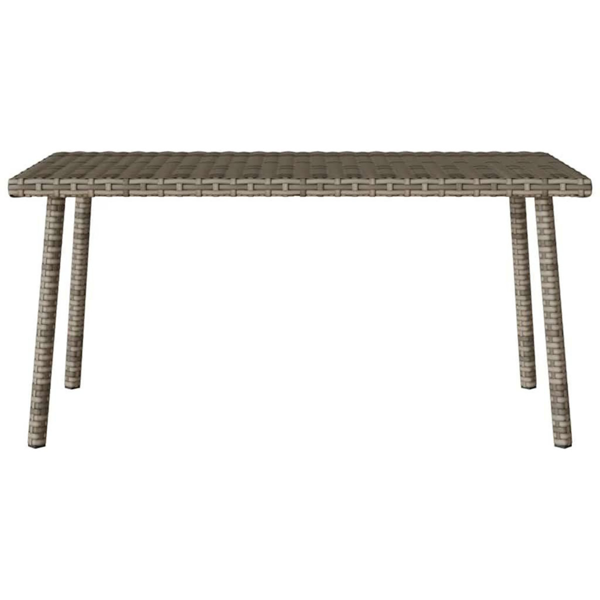 VIDAXL Table basse de jardin rectangulaire gris 80x40x37 cm rotin