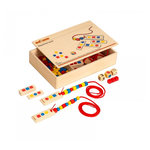 EDUCO Jeu de formes et couleurs - reproduire modèle - perles et lacets - jeu Montessori