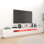 Voir la diapositive 5 : VIDAXL Meuble TV avec lumieres LED Blanc brillant 260x35x40 cm