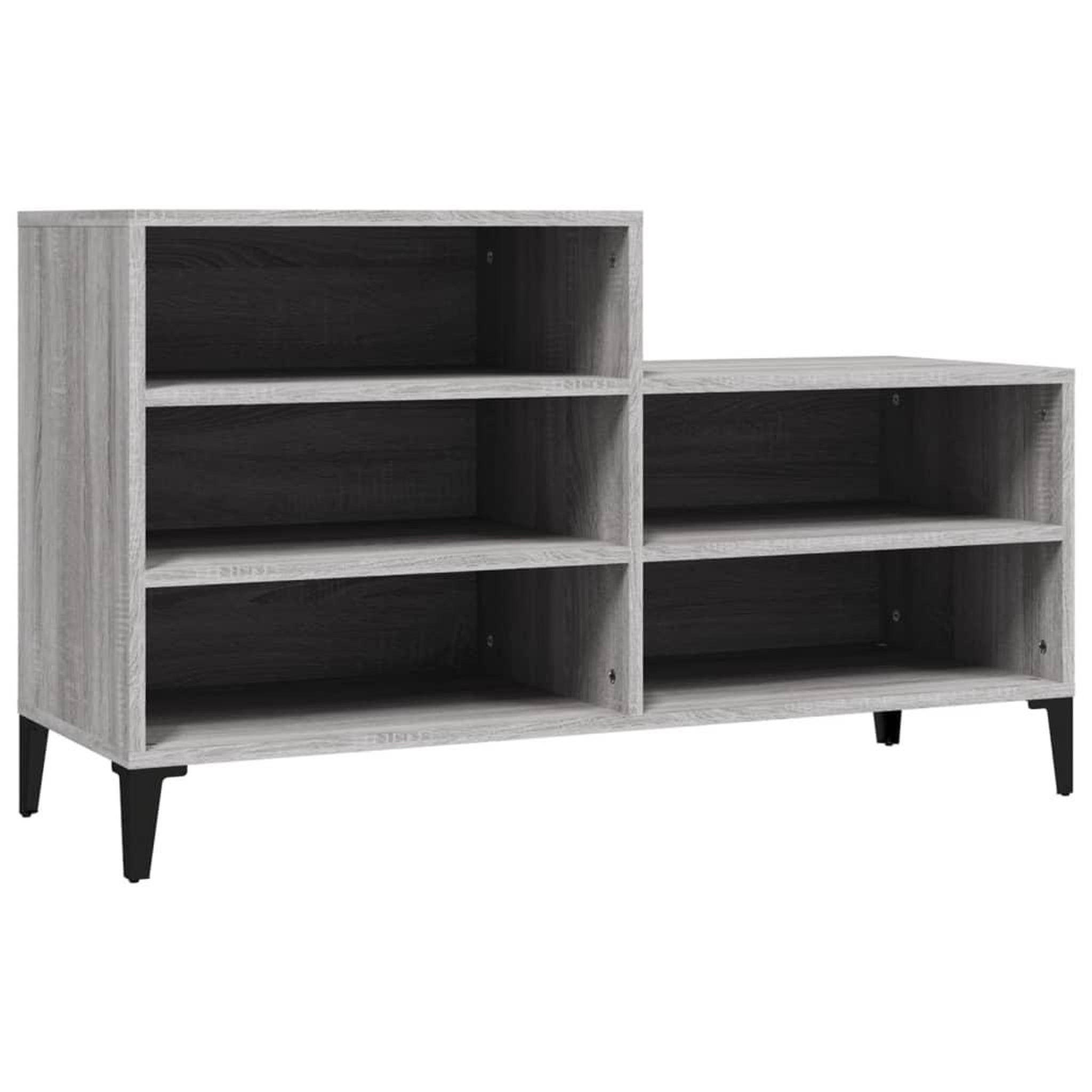 Voir la diapositive 2 : VIDAXL Armoire a chaussures Sonoma gris 102x36x60 cm Bois d'ingenierie