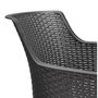 Voir la diapositive 3 : ALLIBERT by KETER Lot de 6 fauteuils de jardin - Allibert by KETER - EVA - En résine - Coloris : gris graphite