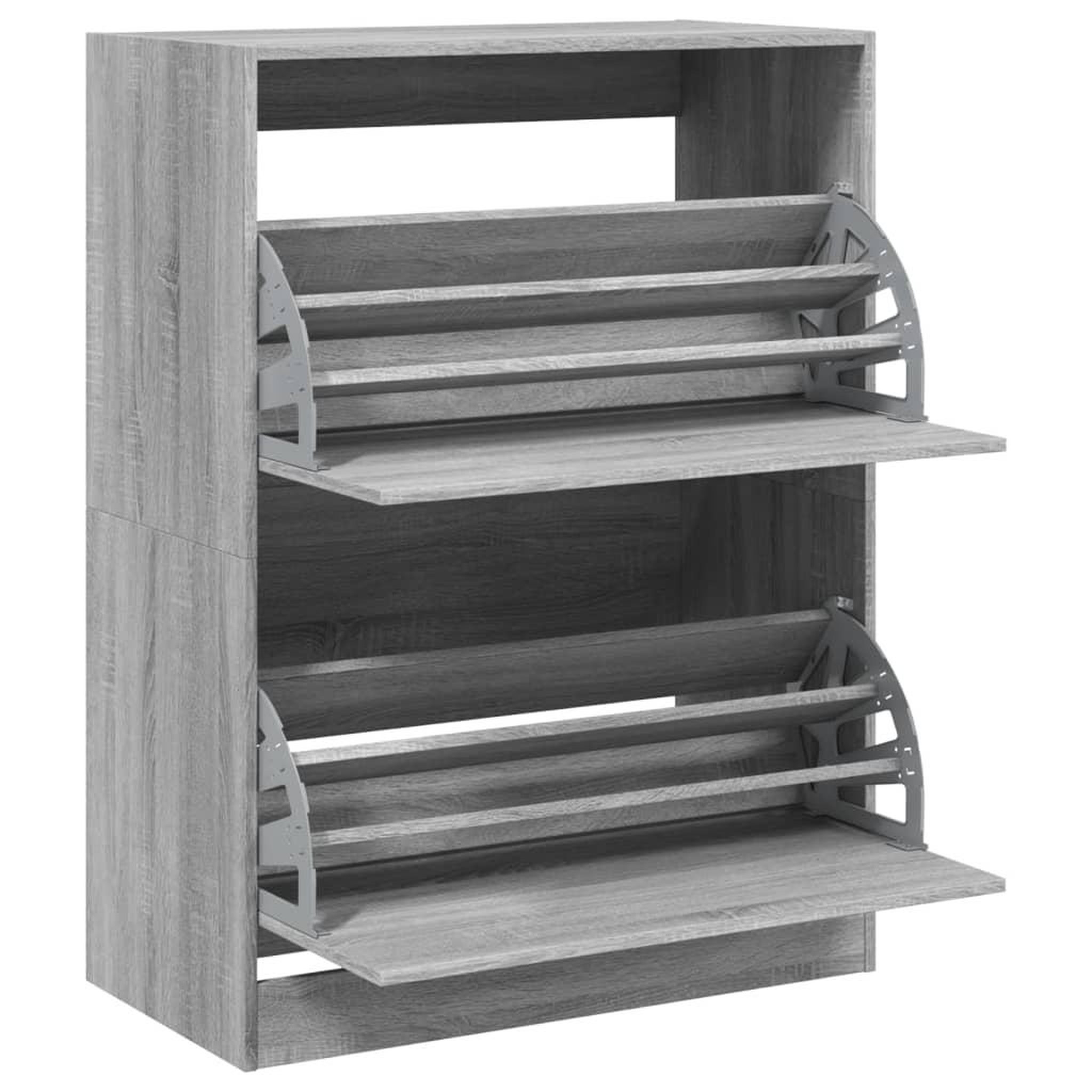 Voir la diapositive 5 : VIDAXL Armoire a chaussures 2 tiroirs rabattables sonoma gris