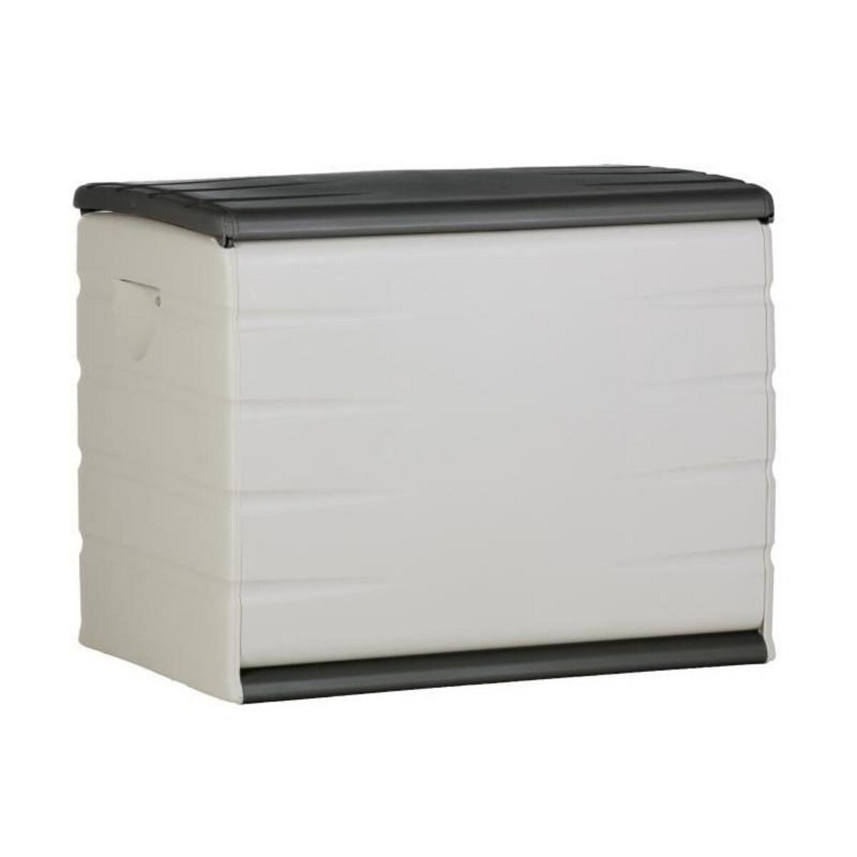 PLASTIKEN Coffre de rangement PLASTIKEN 260L - Intérieur/Extérieur Fonctionnel et Esthétique - Cadenassable avec Roulettes - 80 x 61 x