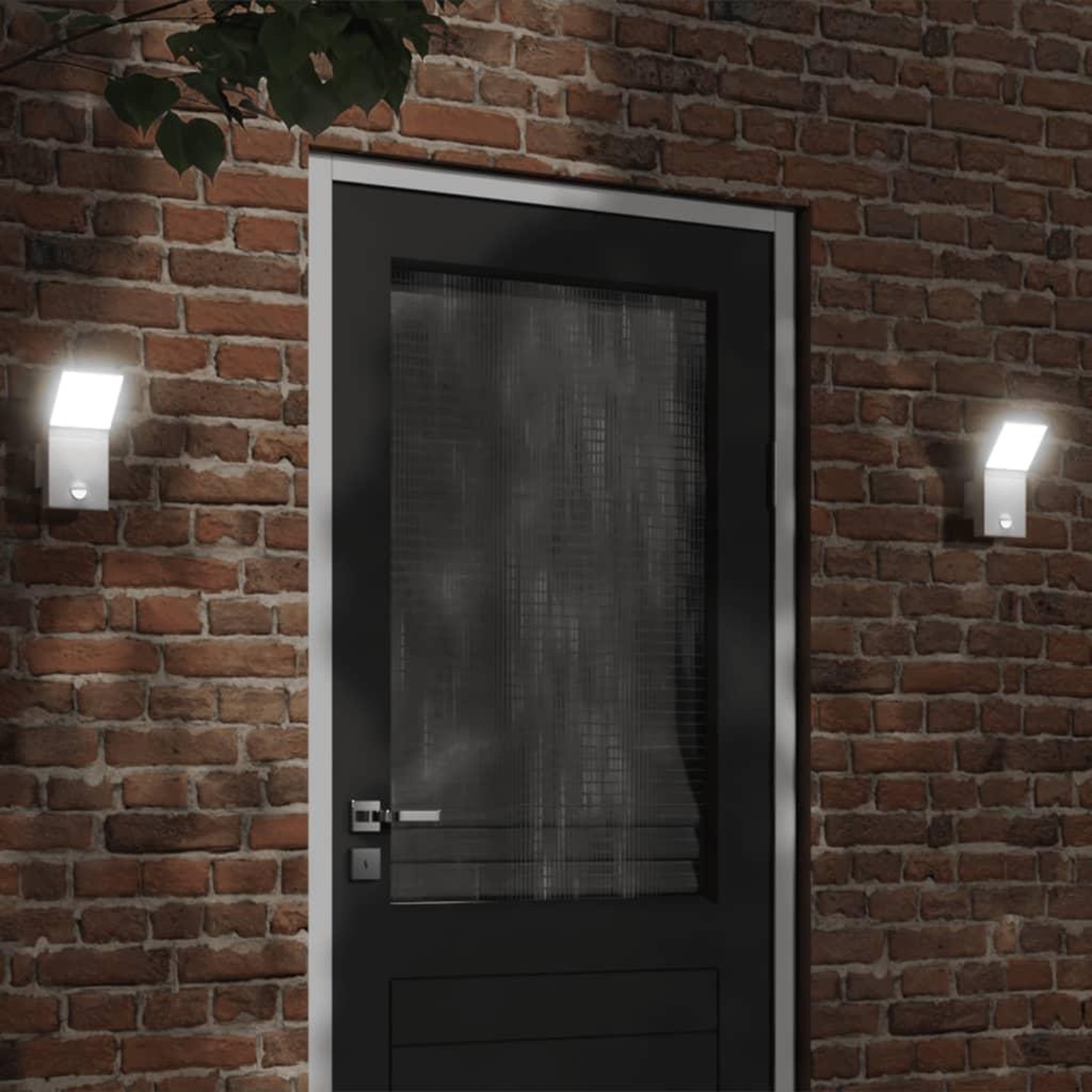 VIDAXL Applique murale LED d'exterieur avec capteurs blanc