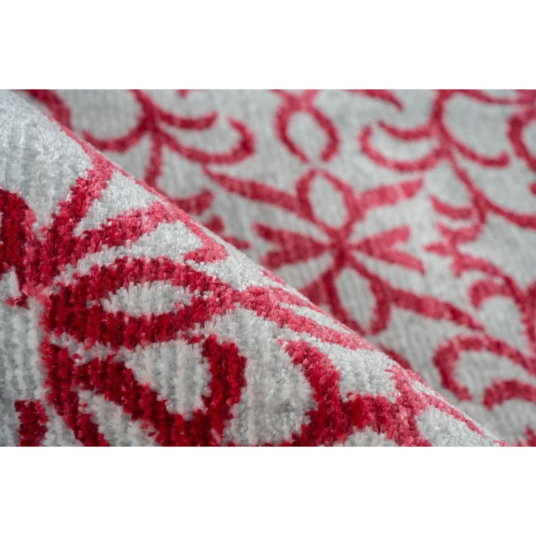 Voir la diapositive 3 : Paris Prix Tapis vintage à franges  baroque ii  rouge