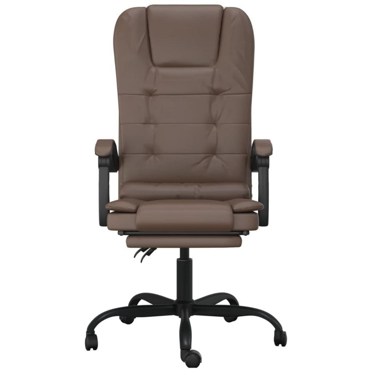 VIDAXL Fauteuil de massage inclinable de bureau Marron Similicuir
