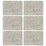 Voir la diapositive 1 : HABITABLE Lot de 6 sets de table motifs tropical WILD - 28 x 43 cm - Ecru