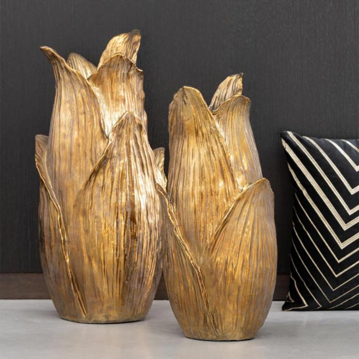 Paris Prix Vase Design Pétales  Nebu  60cm Or