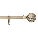 Paris Prix Kit Tringle Déco Extensible  Globa  120-210cm Laiton