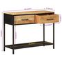 Voir la diapositive 6 : VIDAXL Table console 100x35x76 cm bois massif de manguier et fer