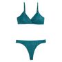 Voir la diapositive 3 : INEXTENSO Maillot de bain Vert émeraude foncé femme