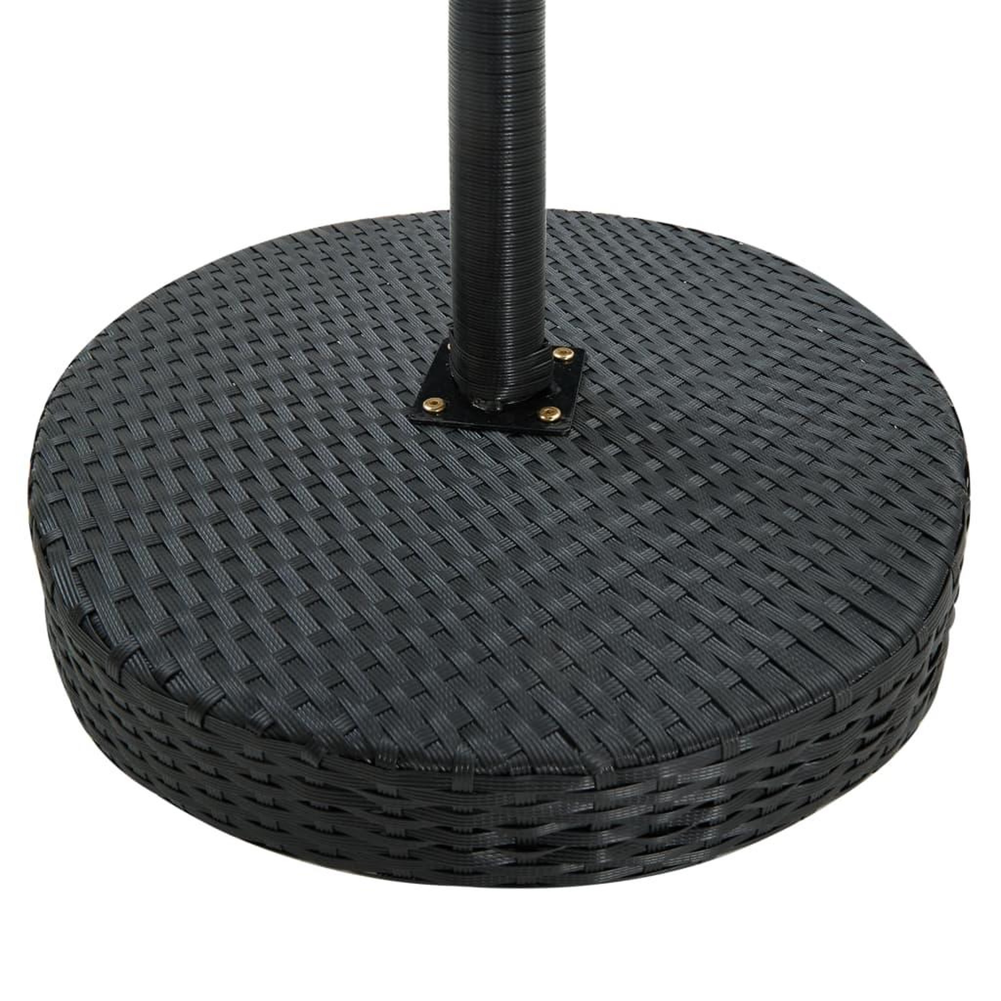 Voir la diapositive 3 : VIDAXL Table de jardin Noir 60,5x106 cm Resine tressee