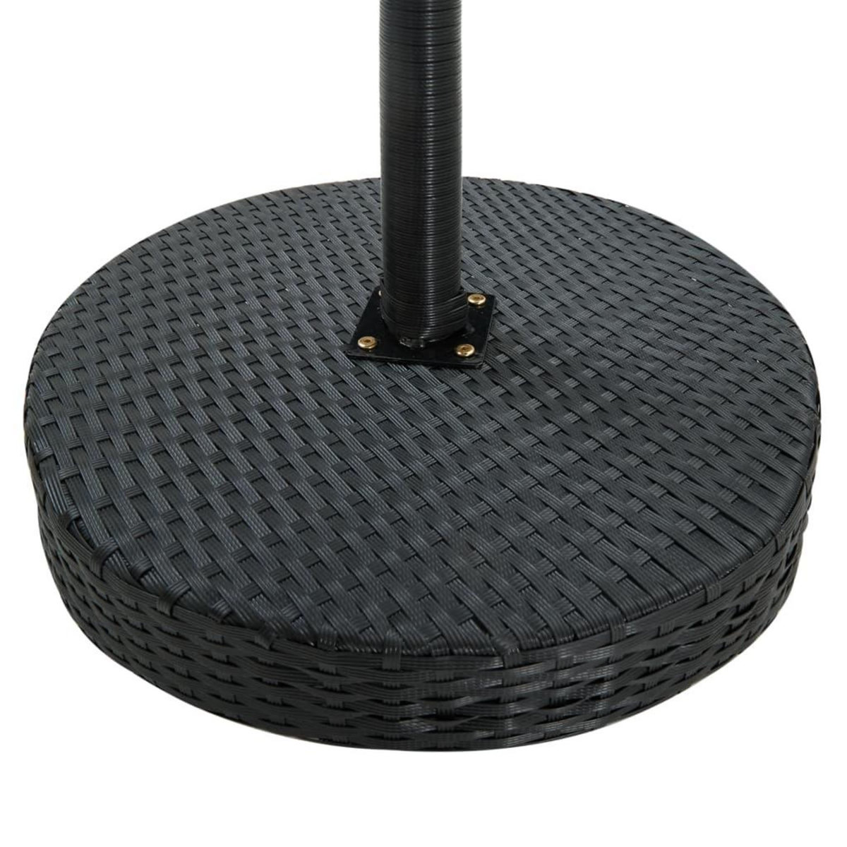VIDAXL Table de jardin Noir 60,5x106 cm Resine tressee