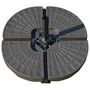 Voir la diapositive 4 : OUTSUNNY Lot de 4 poids de lestage pour parasols déportés dim. totales 100L x 100l x 10H cm HDPE café
