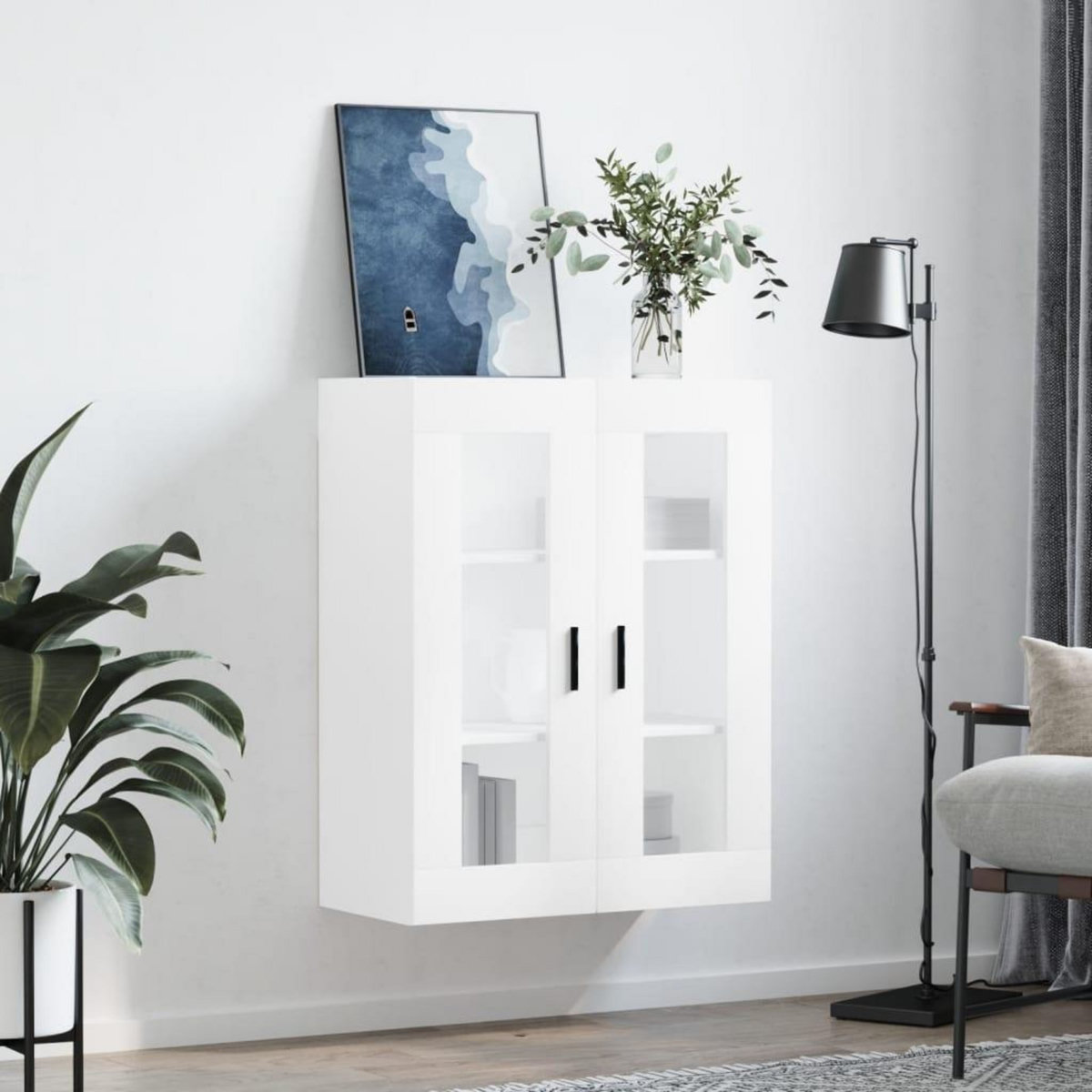 VIDAXL Armoire murale blanc 69,5x34x90 cm