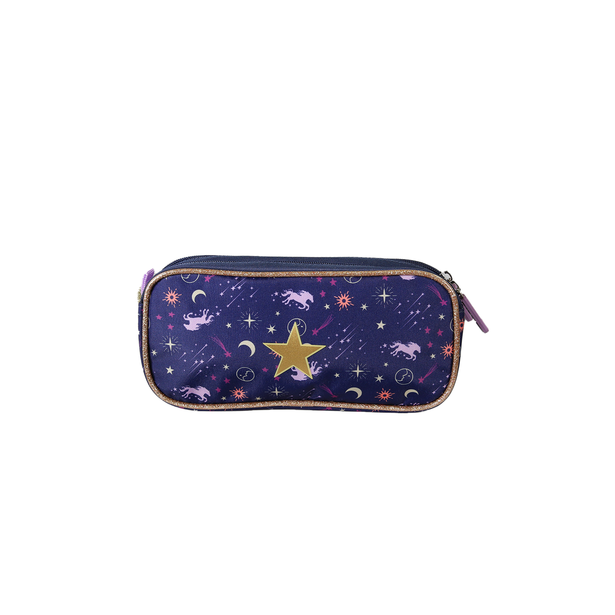 Voir la diapositive 4 : Bagtrotter Bella Serra - Trousse double compartiment enfant - Fille - Bleu Nuit - Rectangulaire