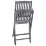 Voir la diapositive 5 : VIDAXL Chaises pliables d'exterieur lot de 2 et coussins Bois d'acacia