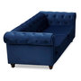 Voir la diapositive 3 : Paris Prix Canapé 2 Places Velours  Chesterfield  158cm Bleu