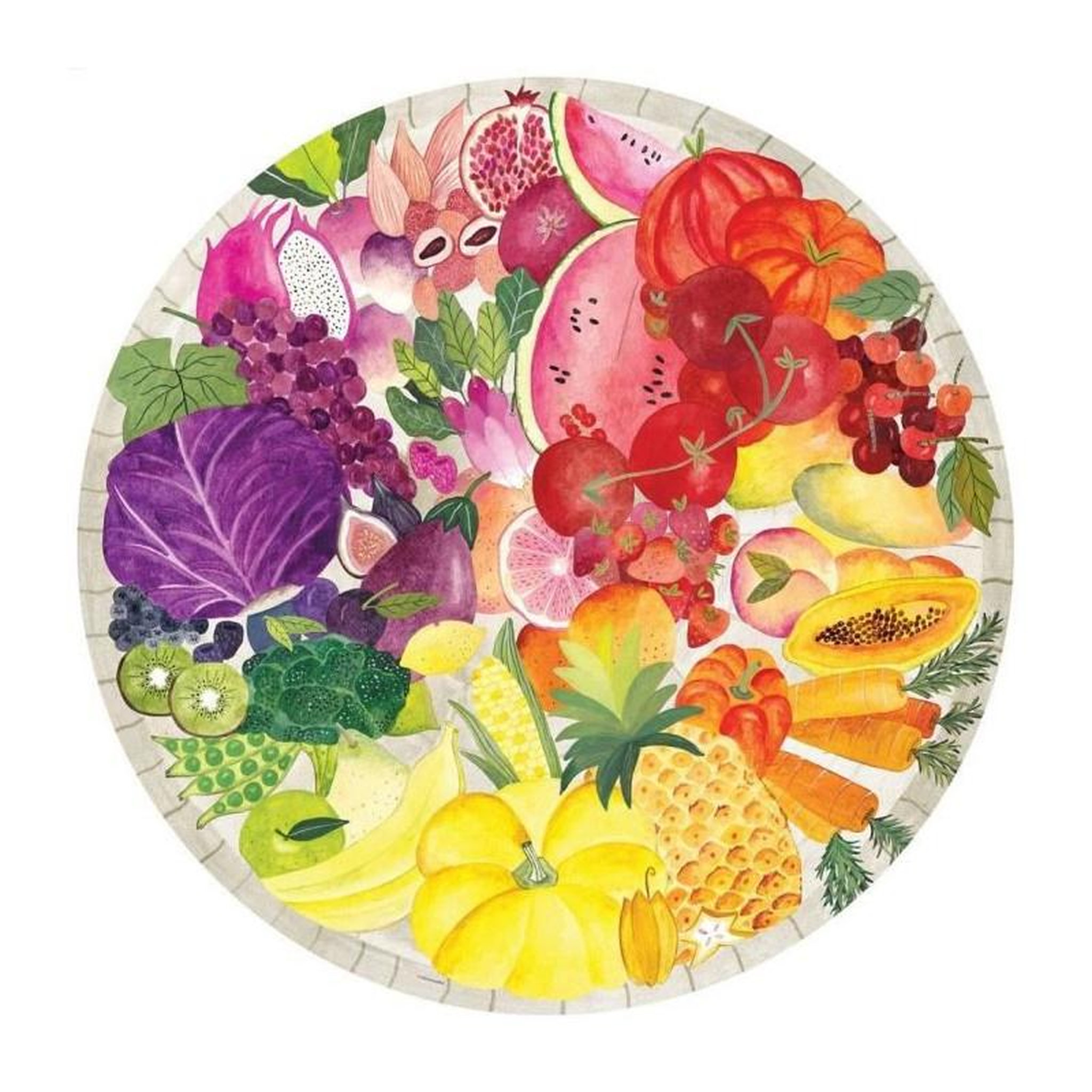 Voir la diapositive 3 : RAVENSBURGER Puzzle adulte 500 pièces Circle of Colors - Fruits et légumes - Ravensburger