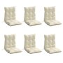 Voir la diapositive 3 : VIDAXL Coussins de chaise a dossier bas lot de 6 creme tissu oxford