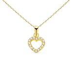 L'ATELIER D'AZUR Collier - Pendentif Or 18 Carats 750/000 Jaune - Coeur - Chaine Dorée