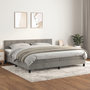 Voir la diapositive 1 : VIDAXL Sommier a lattes de lit et matelas Gris clair 200x200cm Velours