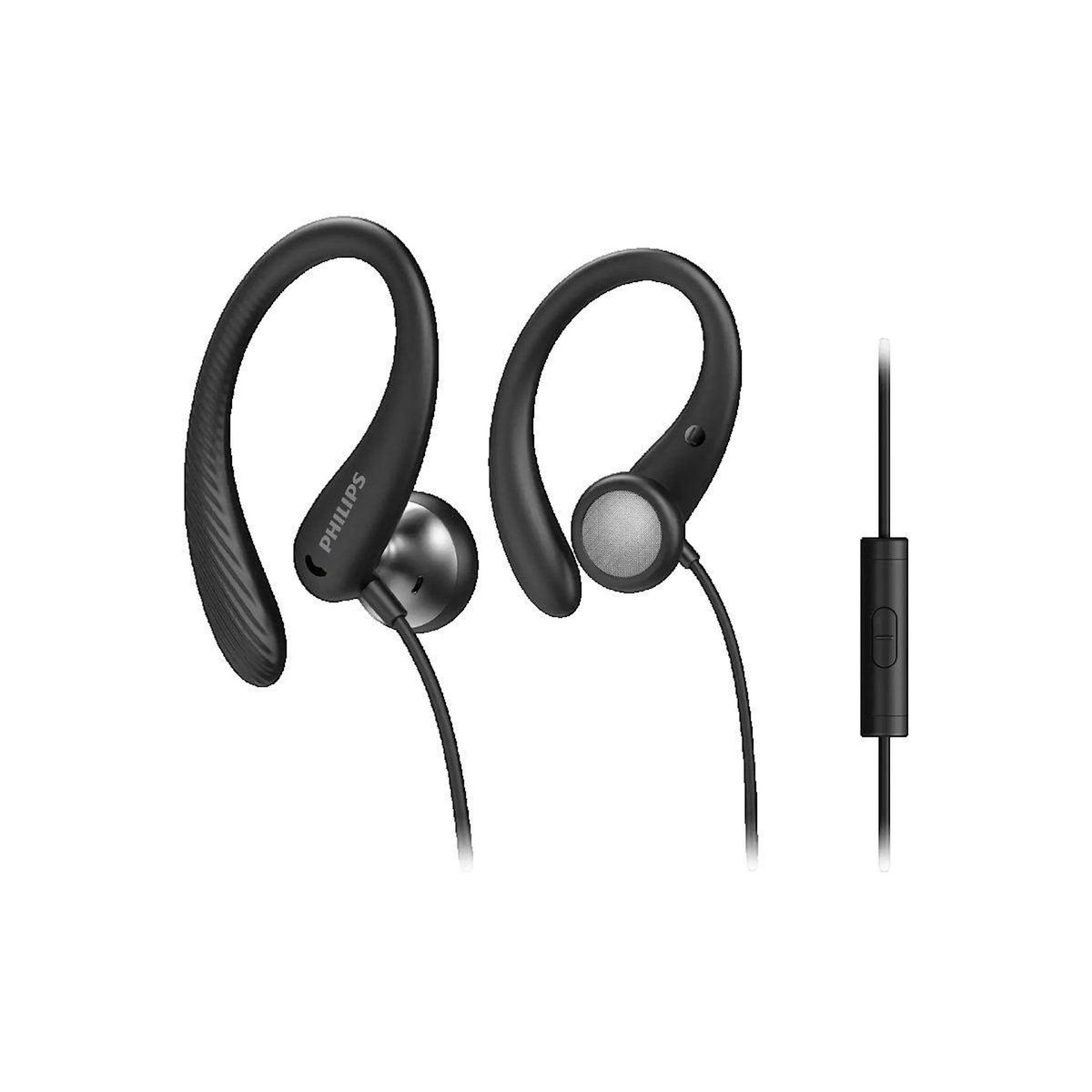 Philips Écouteurs Philips TAA1105BK filaires avec micro, montage sur l'oreille, embout auriculaire, noir