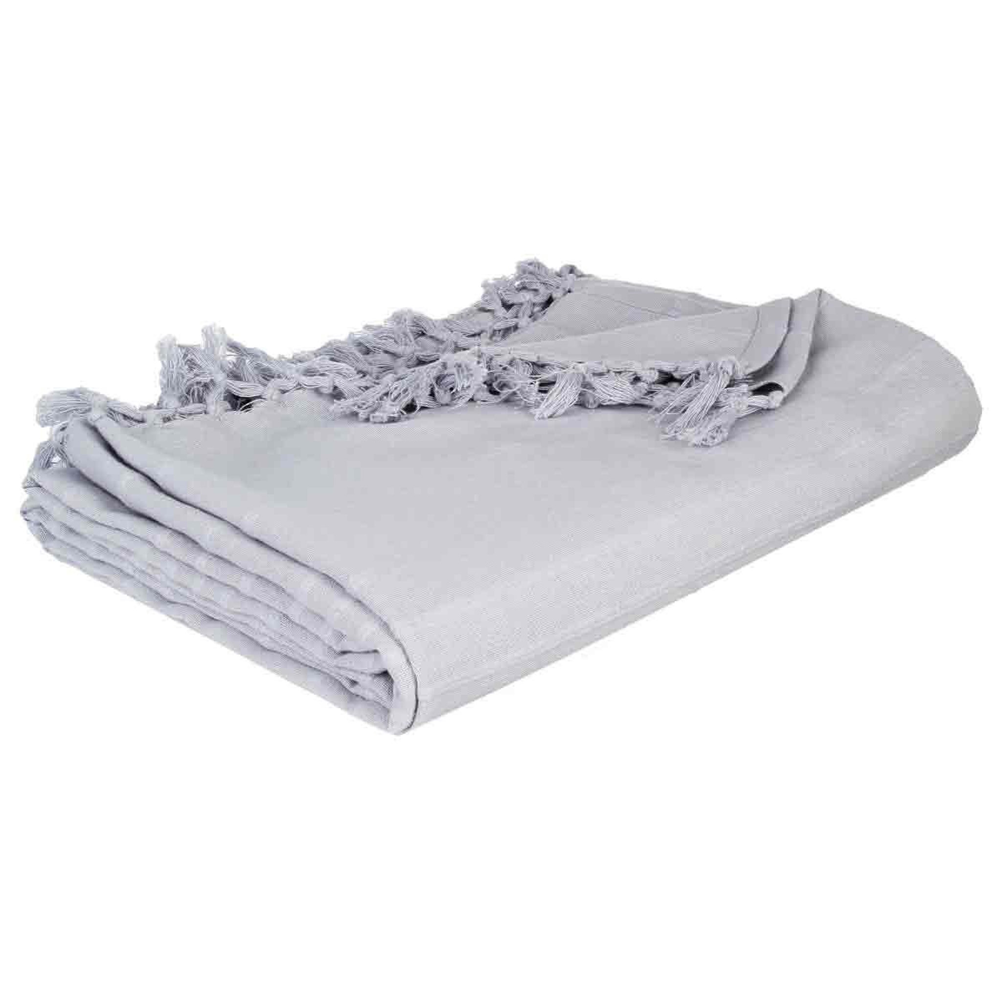 ATMOSPHERA Jeté de lit  anjali  160x220cm gris clair