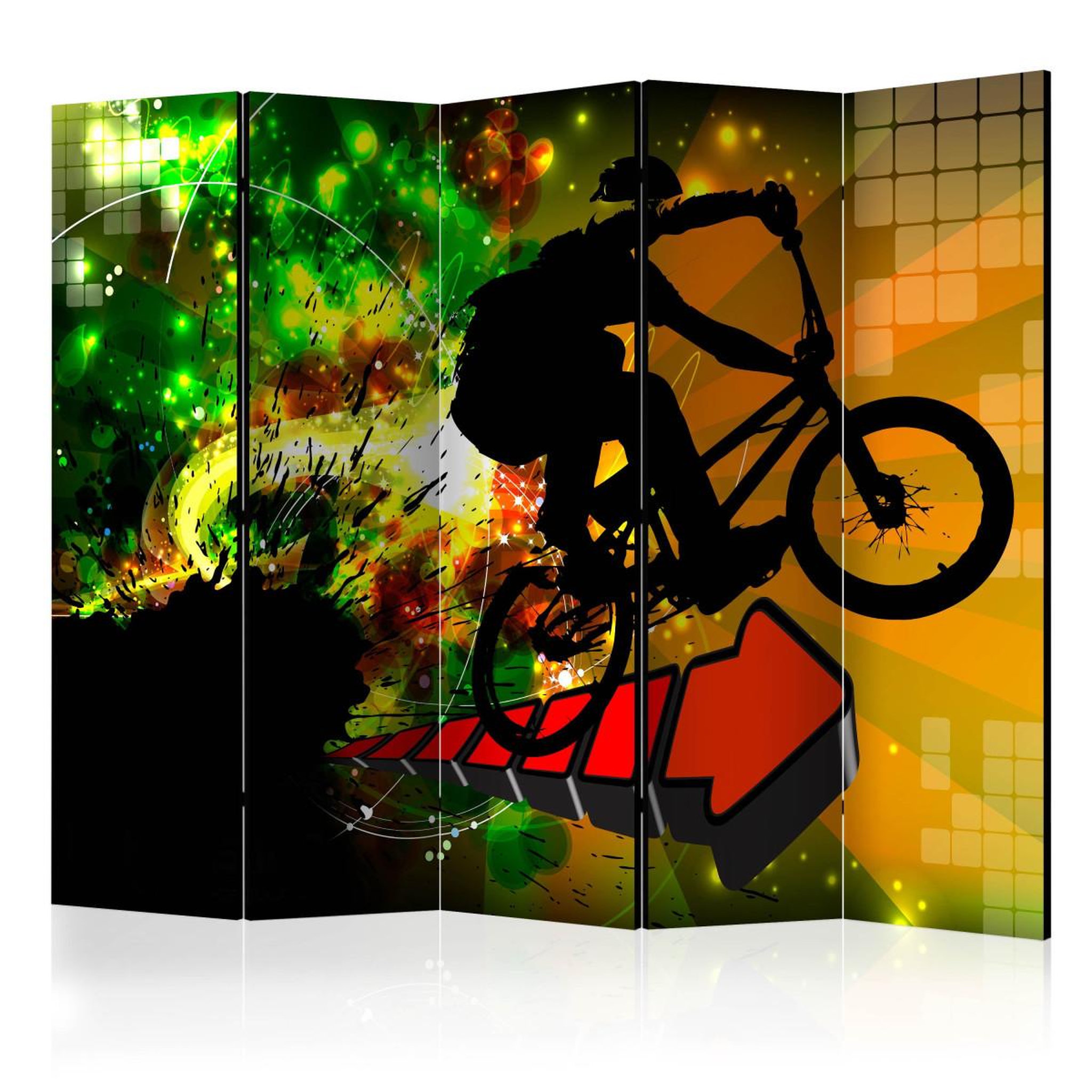 Paris Prix Paravent 5 volets  bicycle tricks  172x225cm