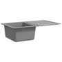 Voir la diapositive 4 : VIDAXL Evier de cuisine en granite avec egouttoir reversible Gris