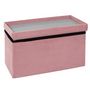 Voir la diapositive 3 : Paris Prix Banc & Coffre Pliable Enfant  Brique  52cm Rose