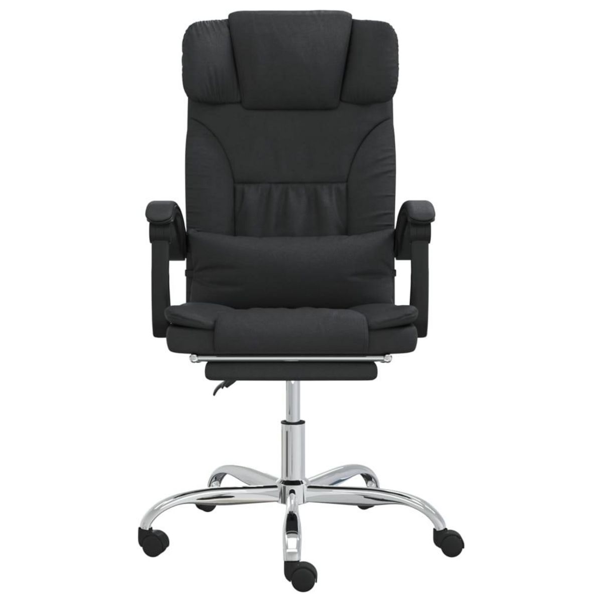 VIDAXL Fauteuil de massage inclinable de bureau Noir Similicuir
