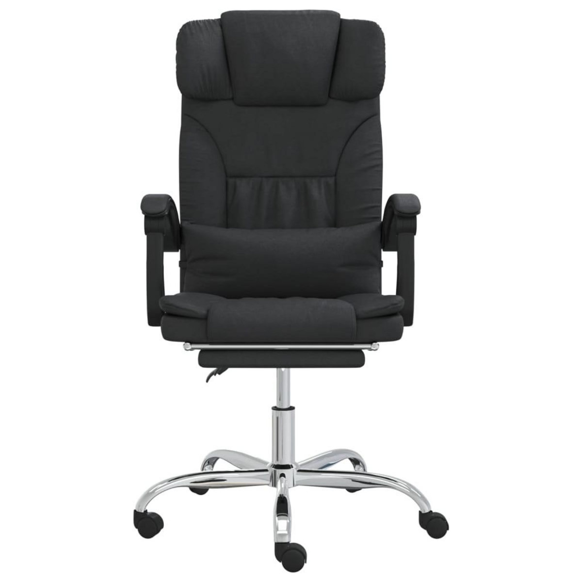 VIDAXL Fauteuil de massage inclinable de bureau Noir Similicuir