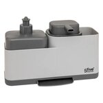 FIVE Distributeur à Savon Avec Organiseur  Néo 2  23cm Gris