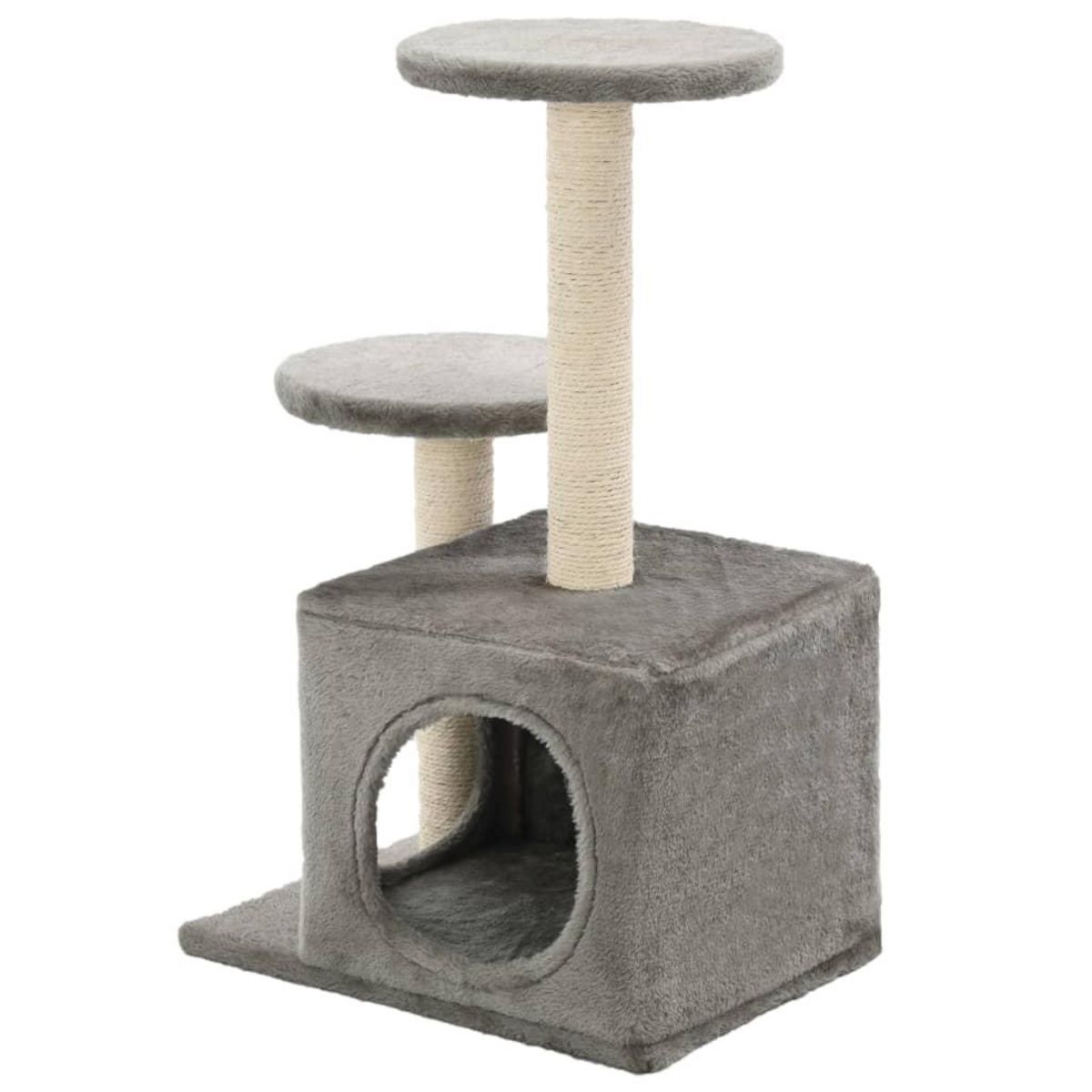 VIDAXL Arbre a chat avec griffoirs en sisal 60 cm Gris