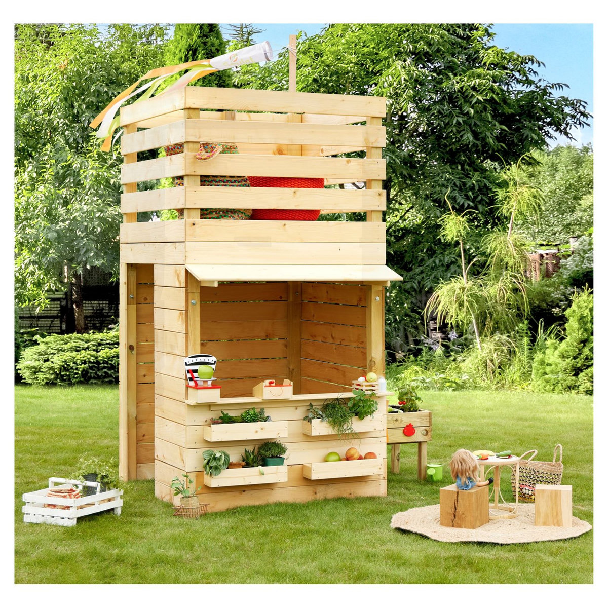 Soulet Cabane de jardin enfant - Bois - H2,28 - SHOPPING