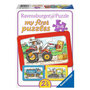 Voir la diapositive 1 : RAVENSBURGER RAVENSBURGER Excavators, tractor and dump car, 3x6st.
