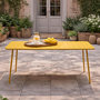 Voir la diapositive 6 : CONCEPT USINE Table de jardin 6 places 160cm jaune BERGAME