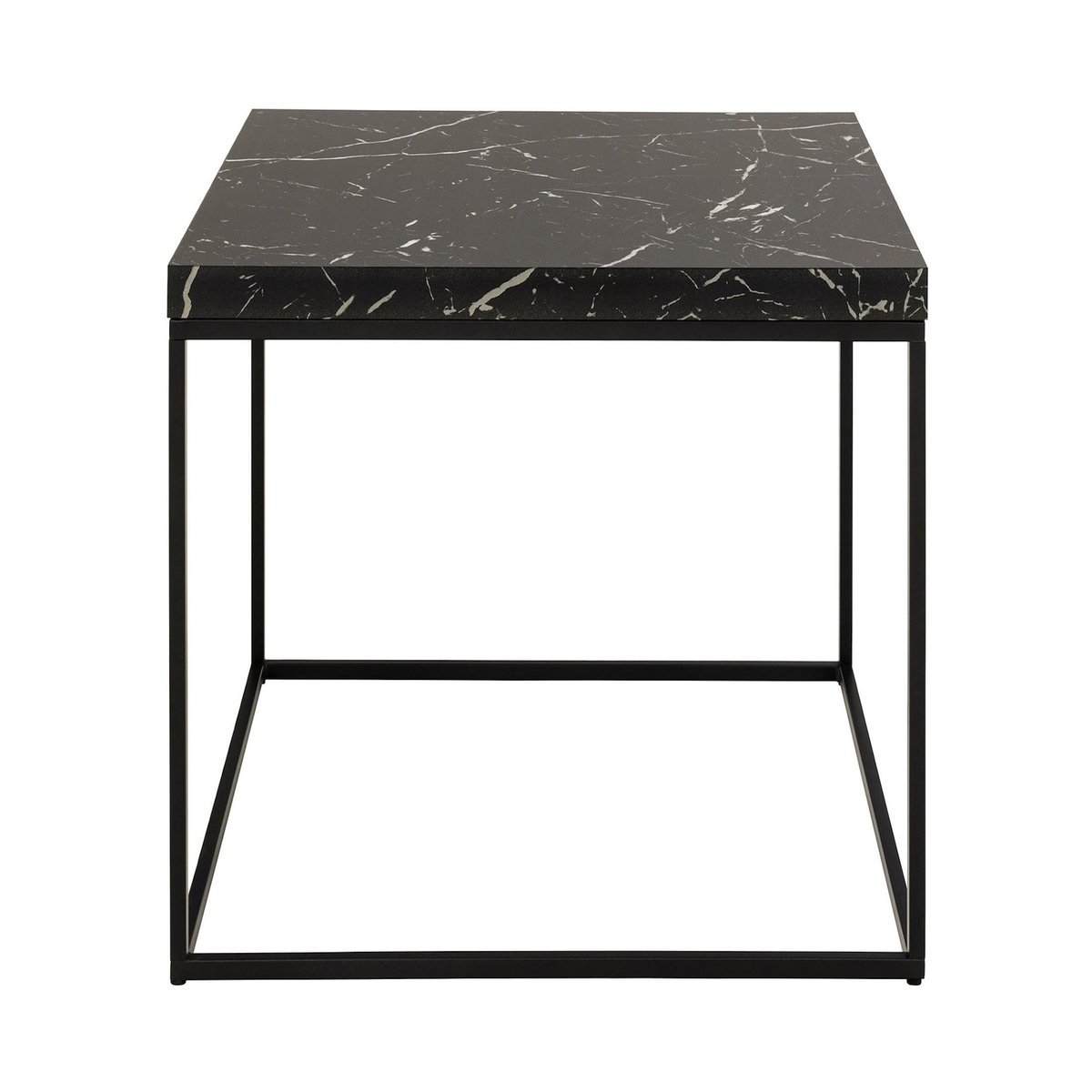 LISA DESIGN Alamosa - table basse - effet marbre noir - 60 cm