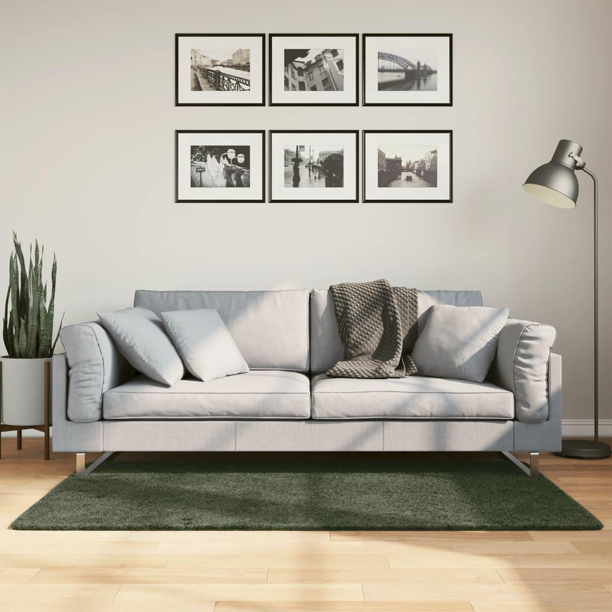 VIDAXL Tapis HUARTE a poils courts doux et lavable vert foret 80x150cm