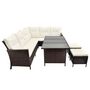 Voir la diapositive 5 : VIDAXL Salon de jardin 4 pcs avec coussins Resine tressee Marron