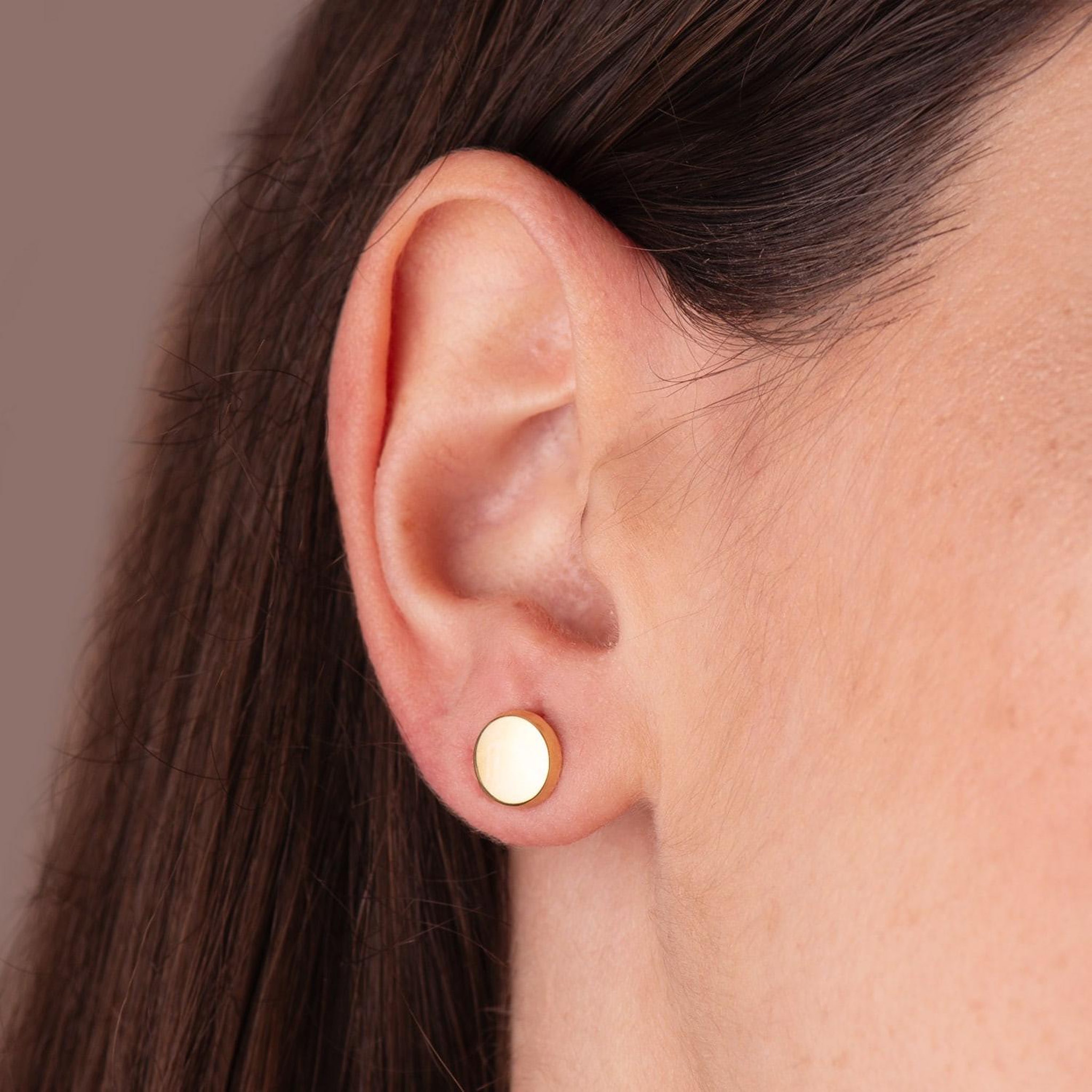 Voir la diapositive 2 : L'ATELIER D'AZUR Boucles d'Oreilles Or 18 Carats 750/000 Jaune Rondes