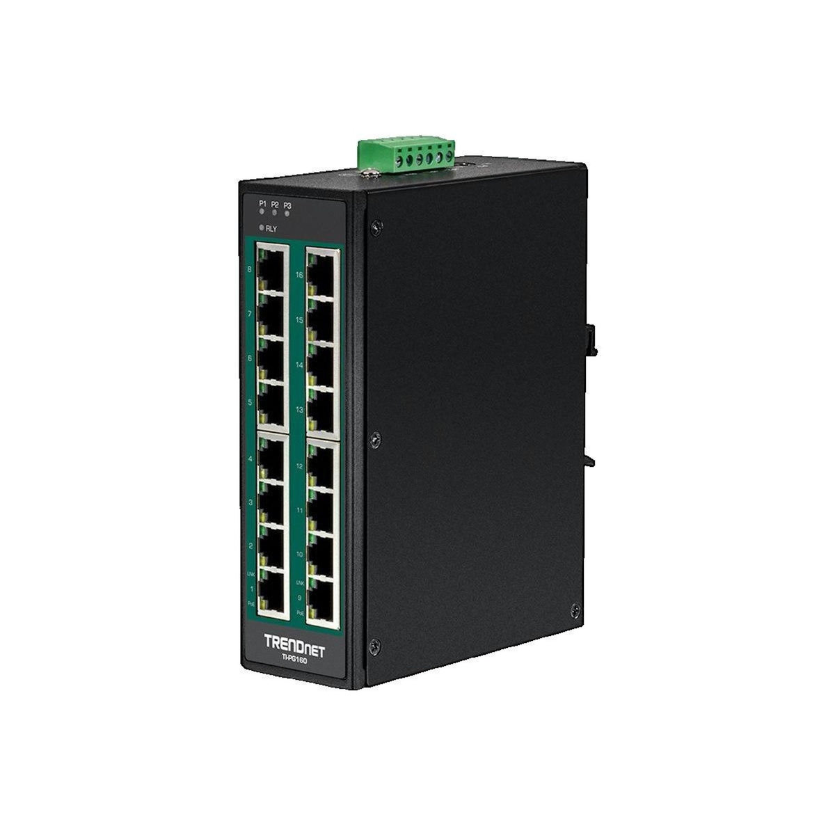 Trendnet Switch réseau industriel Trendnet TI-PG160 16 ports PoE+ Gigabit