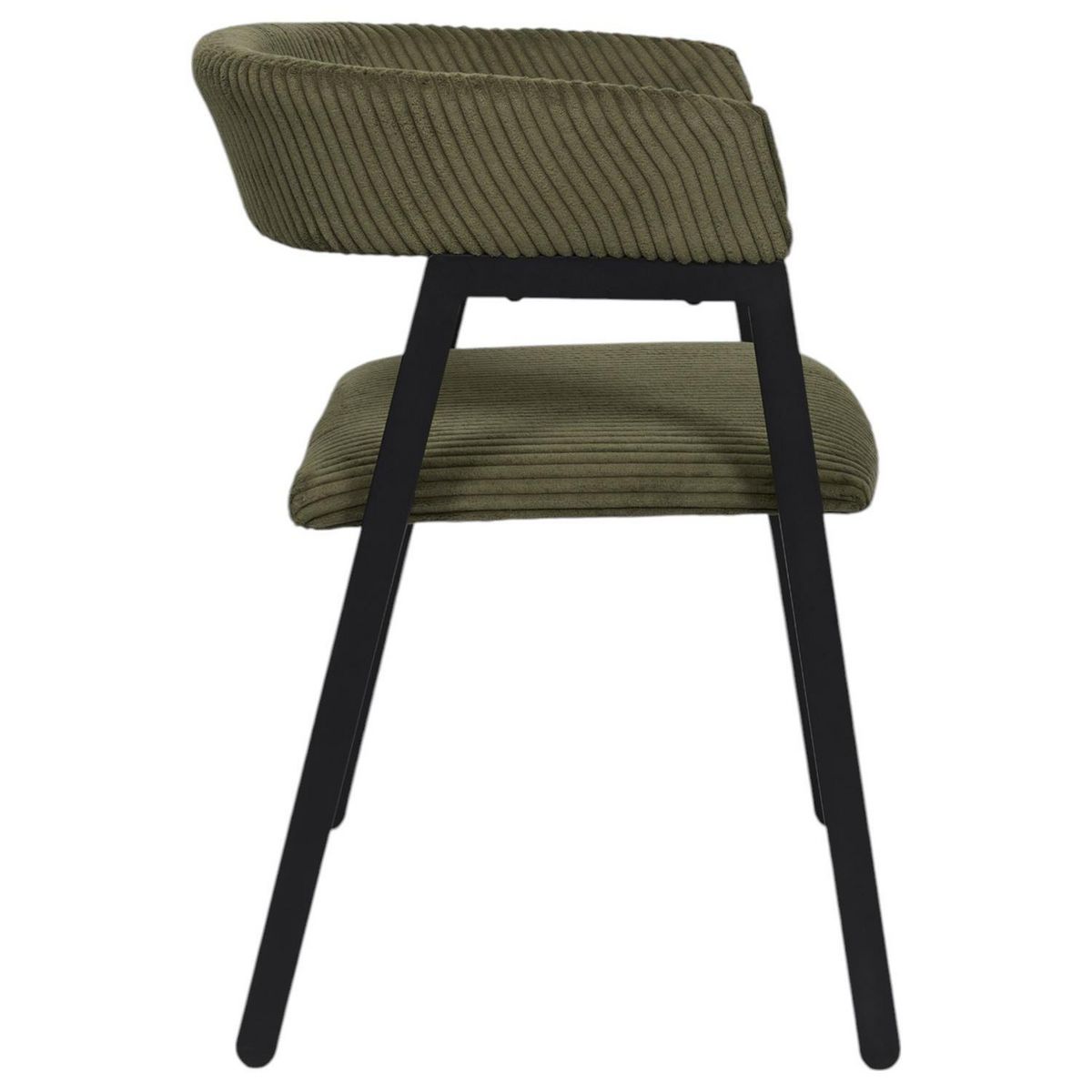 The Home Deco Factory Lot de 2 fauteuils design en tissu côtelé SCOTT