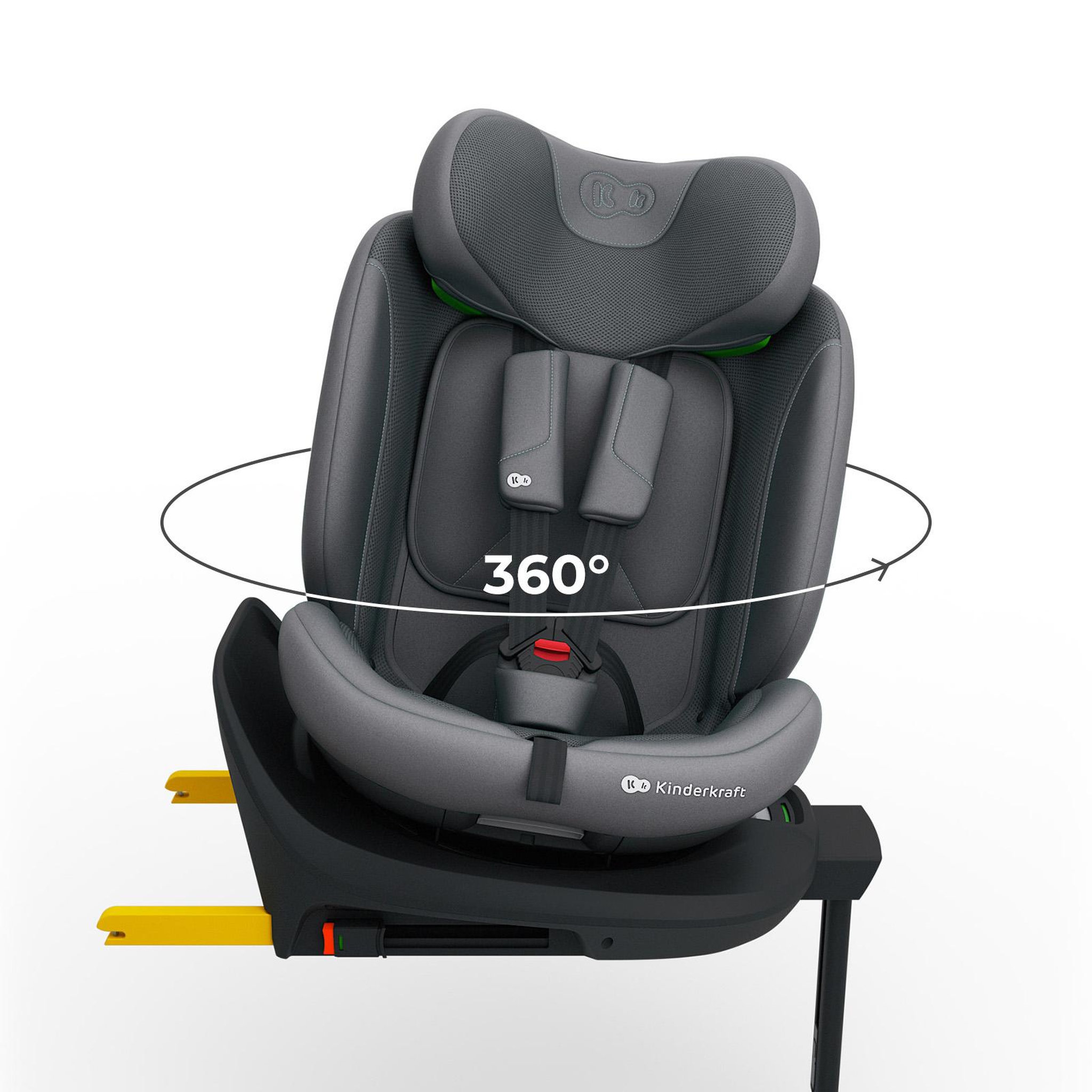 Voir la diapositive 3 : KINDERKRAFT Siège auto I-360 2 PLUS i-Size 40-150 cm, rotation 360°, ISOFIX, dos et face route, 4-en-1
