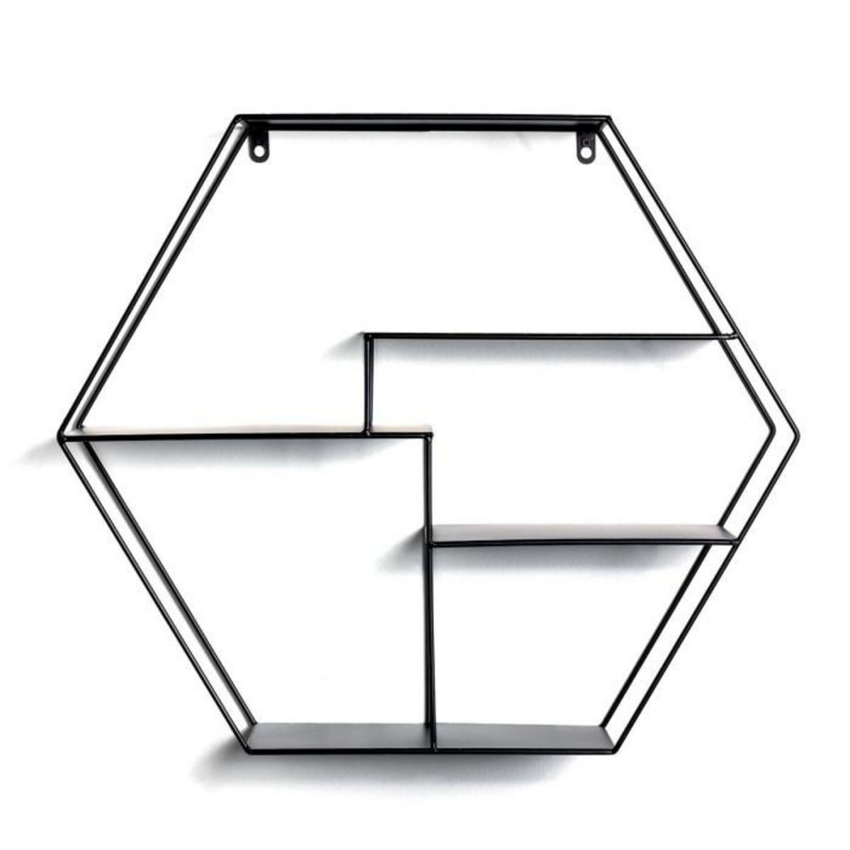 Paris Prix Étagère Murale 3 Niveaux  Inaya  61cm Noir